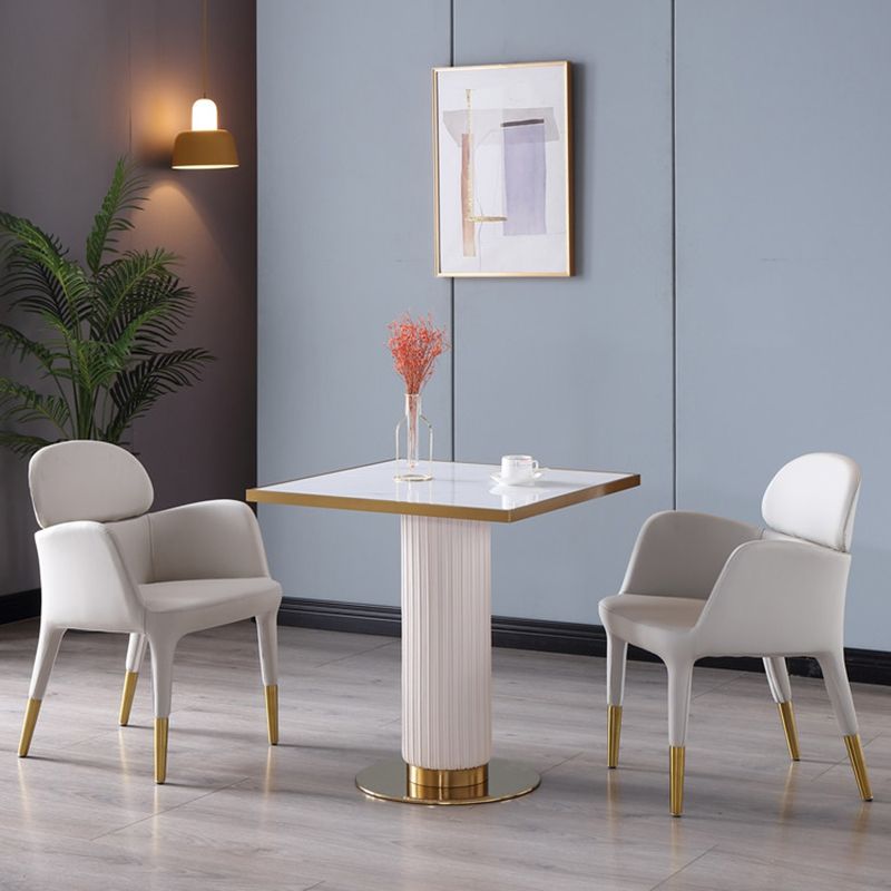 Metal Traditional Luxury Dining Table Sintered Stone Dining Table with Pedestal Clearhalo ' dining_table' 'Dining Tables & Seating' 'Dining Tables' 'furn' 'furn_dining_table' 'Furniture' 'furniture_dining_table' 'Kitchen & Dining Furniture' 'kitchen&dining_furn' 'kitchen' 'kitchen_dining_table' 1200x1200_e85d958f-3d26-4487-aa41-462bad8100c1