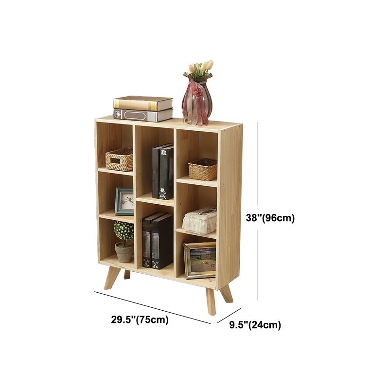 Natural Colour Wooden Standard Bookcase Contemporary Closed Back Bookshelf Clearhalo 'Bookcases' 'furn' 'furn_bookcases' 'Furniture' 'Office Furniture' 1200x1200_e85dbc31-5715-483c-83f7-43261e1bc6aa