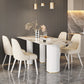 Traditional Luxury Dining Table Stone and Metal White Base Double Pedestal Table Clearhalo 'Dining Tables & Seating' 'Dining Tables' 'dining_table' 'furn' 'furn_dining_table' 'Furniture' 'furniture_dining_table' 'Kitchen & Dining Furniture' 'kitchen' 'kitchen_dining_table' 1200x1200_e85f64b6-4ec5-4e7d-9560-83ba53a5a315