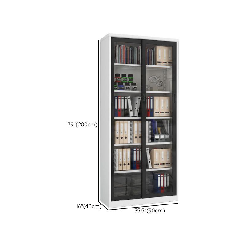 Classeur contemporain Bloc de couleur Blocage en métal avec étagères de rangement