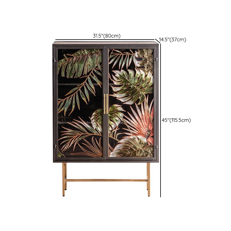 Modern Metal Display Stand Glass Doors Storage Cabinet for Living Room Clearhalo 'Display & China Cabinets' 'display_china_cabinets' 'furn' 'furn_display_china_cabinets' 'Furniture' 'Kitchen & Dining Furniture' 1200x1200_e8605062-a644-478f-a8c6-a37800b99041
