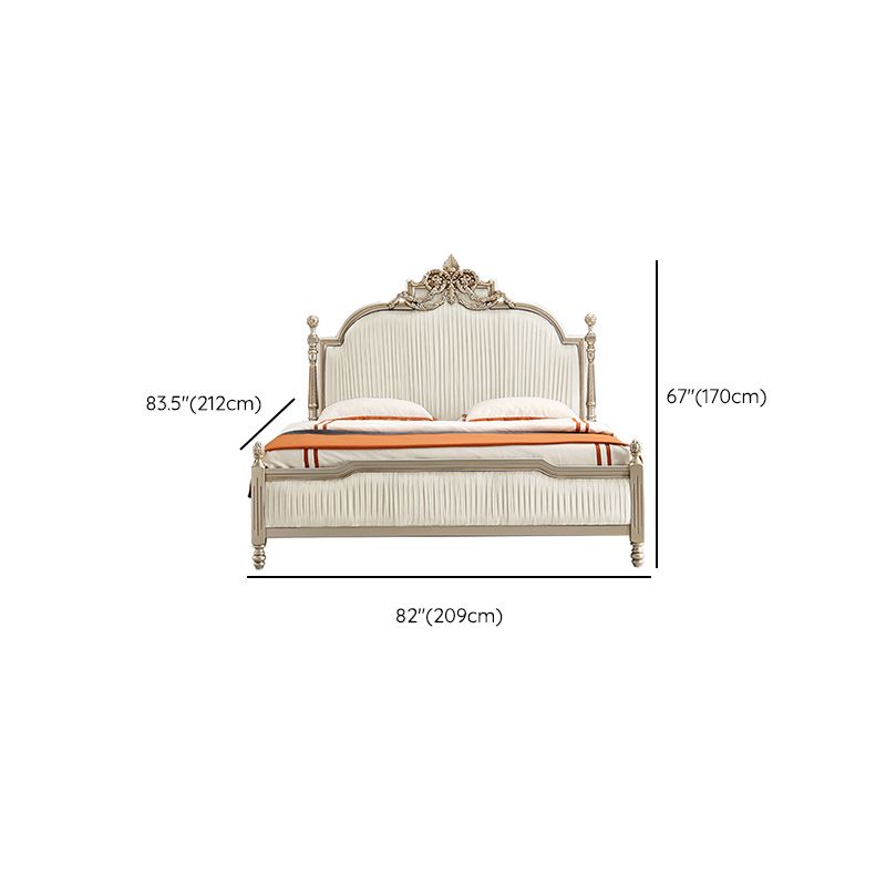 Victorian Upholstered Bed Frame with Nailhead Mattress Included Solid Wood Standard Bed Clearhalo 'Bedroom Furniture' 'Beds' 'furn' 'furn_beds' 'Furniture' 1200x1200_e861555a-f6c7-4ef9-a680-36a64ef82ef9