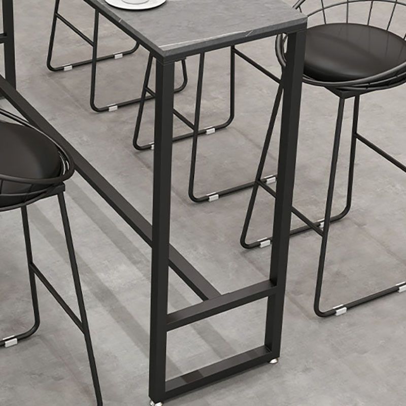 Industrial Rectangle Top Counter Table Marble Top 42-inch Height Bar Table Clearhalo 'Bar Furniture' 'Bar Tables' 'bar_tables' 'furn' 'furn_bar_tables' 'Furniture' 'furniture_bar_tables' 'Kitchen & Dining Furniture' 'kitchen&dining_furn' 'kitchen' 1200x1200_e8617dce-f8a8-4760-80cc-ce37651c3262