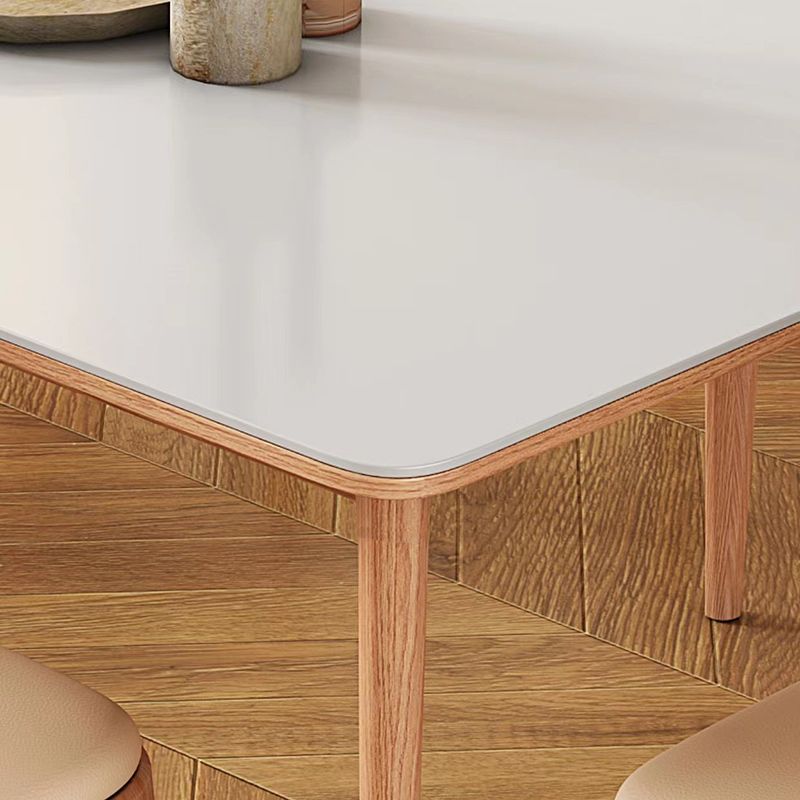 Modern 1/2/3/5 Pieces Dining Furniture Stone Rectangle Dining Chairs Set in White