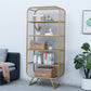 Etagere Closed Back Shelf Bookcase Vertical Metal Book Shelf for Home
