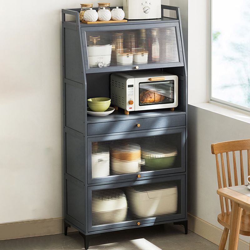 Contemporary Dining Server Grey Bamboo Buffet Server for Living Room Clearhalo 'buffet_sideboard' 'Buffets & Sideboards' 'furn' 'furn_buffet_sideboard' 'Furniture' 'Kitchen & Dining Furniture' 1200x1200_e863ec08-2595-41ab-bc69-4724b4dcadb9