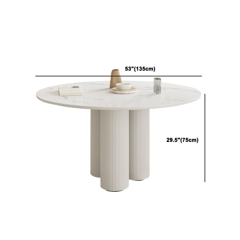 White Modern Table Set 1/2/3/5 Pcs Kitchen Table and Chairs with Metal Frame