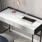 Scrivania rettangolare in pietra moderna 29,53 "scrivania alta con 2 cassetti