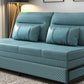 Kunstleder Cabrio -Sofa mit Kissen armlosen Sitzgelegenheiten in Azure