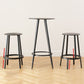 1/2/3 Pieces Industrial Round Bar Table Set Iron Bistro Set with Footrest