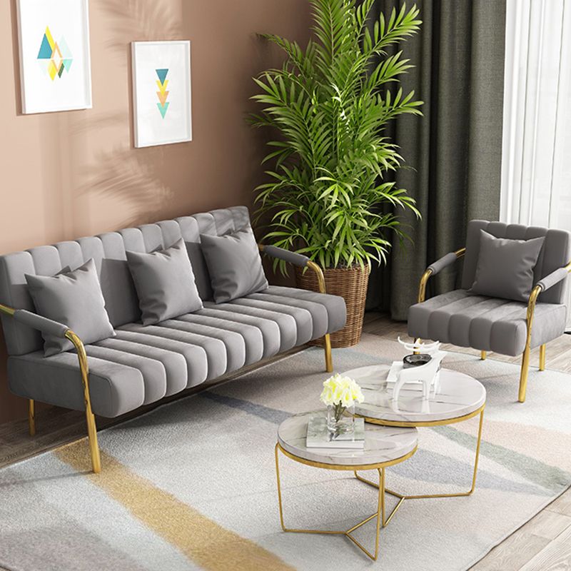 Modern Standard Metal Legs Sofa Macaroon Fabric Sofa for Apartment Clearhalo 'furn' 'furn_sofas' 'Furniture' 'furniture_sofas' 'kitchen' 'kitchen_sofas' 'Living Room Furniture' 'Sofa' 'sofas' 1200x1200_e867db05-c57a-407e-b6fa-6d83c9364207