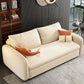 Glam Fabric Sleeper Sofa gestoffeerd Futon Sofa -bed in het wit