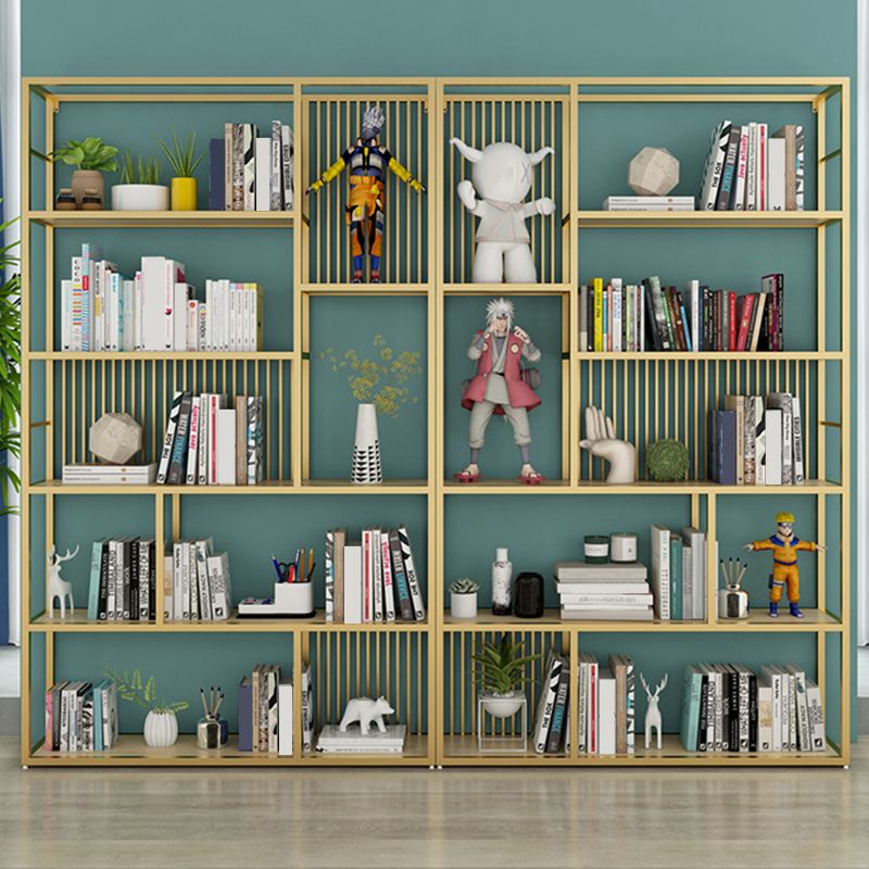Open Back Shelf Bookcase Glam Style Bookcase for Office and Study Room Clearhalo 'Bookcases' 'furn' 'furn_bookcases' 'Furniture' 'furniture_bookcases' 'Office Furniture' 1200x1200_e869cdac-eb0c-4897-ac97-0f3fda464a45