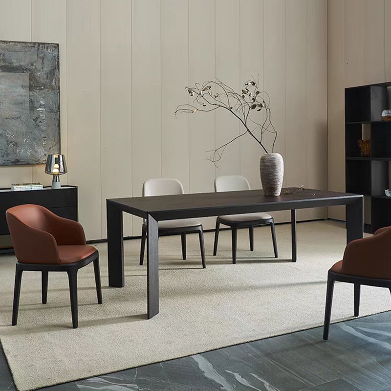 Industrial 1/2/5/7 Pieces Furniture Solid Wood Rectangle Dining Chairs Set in Black Clearhalo 'Dining Room Sets' 'Dining Tables & Seating' 'dining_room_set' 'furn' 'furn_dining_room_set' 'Furniture' 'Kitchen & Dining Furniture' 1200x1200_e86a9761-e0b6-4de9-8357-589aba6868e3