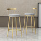 Glam Style Backrest Counter Stool Iron Cafe Bar Stool with Velvet Cushion and Pedal Clearhalo 'Bar Furniture' 'Bar Stools' 'bar_stools' 'furn' 'furn_bar_stools' 'Furniture' 'furniture_bar_stools' 'Kitchen & Dining Furniture' 1200x1200_e86b422c-b694-4eba-acdb-1019e3e6d1d0