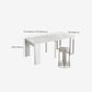 5/7/9 PCs tavolo da dinette a forma di rettangolo contemporaneo con sedia senza braccia