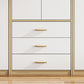Contemporary Freestanding Wardrobe Engineered Wood White Wardrobe