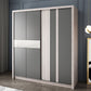 Grey Sliding Wardrobe Cabinet Contemporary Wardrobe Armoire for Bedroom Clearhalo 'Armoires & Wardrobes' 'armoires_wardrobes' 'Bedroom Furniture' 'furn' 'furn_armoires_wardrobes' 'Furniture' 1200x1200_e86f04ed-8b65-4d49-a435-ba71713c443f