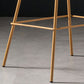 Milk Tea Shop Footrest Stool Nordic Style Matte Finish Metal Bar Stool