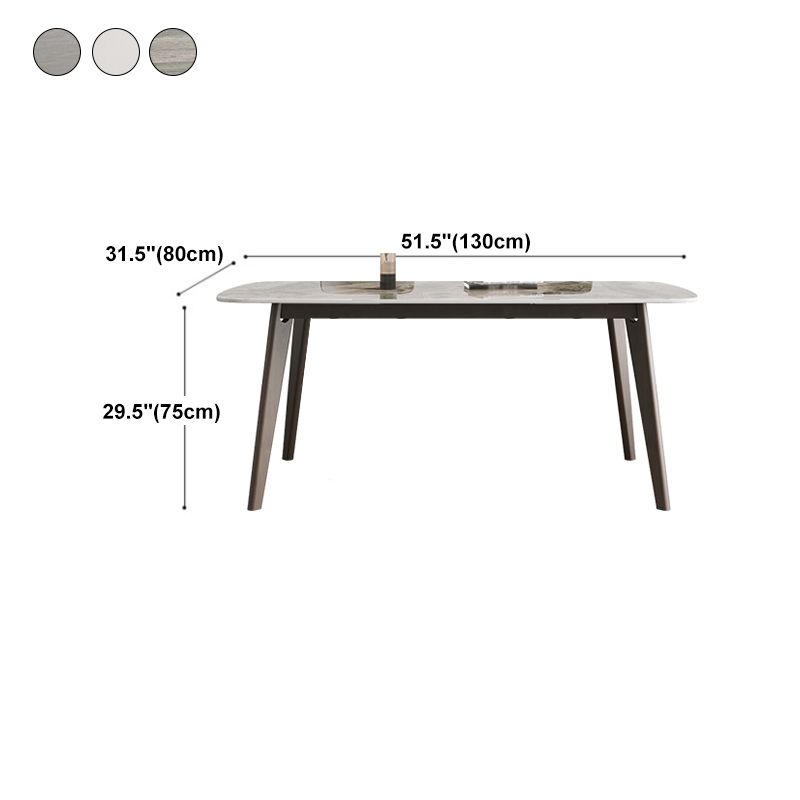 Contemporary Solid Wood Dining Table Sintered Stone Dining Table with 4 Legs Clearhalo 'Dining Tables & Seating' 'Dining Tables' 'dining_table' 'furn' 'furn_dining_table' 'Furniture' 'furniture_dining_table' 'Kitchen & Dining Furniture' 'kitchen' 'kitchen_dining_table' 1200x1200_e8734244-01ff-4866-92ac-bb3da6cdac1f