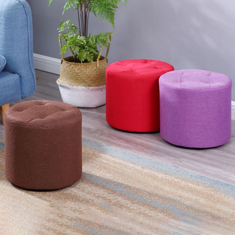 Modern Cotton Pouf Round Stain Resistant Solid Color Pouf for Living Room Clearhalo 'furn' 'furn_ottomans_poufs' 'Furniture' 'Living Room Furniture' 'Ottomans & Poufs' 'ottomans_poufs' 1200x1200_e873ffc2-7806-4bd4-8861-01ff6a959415