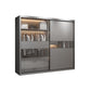 Modern Style Glass Wardrobe Gray Colour Soft Close Drawer Wardrobe Closet Clearhalo 'Armoires & Wardrobes' 'armoires_wardrobes' 'Bedroom Furniture' 'furn' 'furn_armoires_wardrobes' 'Furniture' 1200x1200_e8743c84-9e58-4af8-9166-dbe9c2ef8f2e