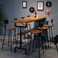 Industrial Style Backrest Counter Stool Iron Cafe Bar Stool with Seat and Pedal Clearhalo 'Bar Furniture' 'Bar Stools' 'bar_stools' 'furn' 'furn_bar_stools' 'Furniture' 'Kitchen & Dining Furniture' 1200x1200_e8752163-a542-487f-8e75-e302eeee459d