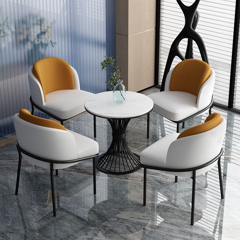 Modern Style Dining Table Sintered Stone Round Table for Dining Room Clearhalo 'Dining Tables & Seating' 'Dining Tables' 'dining_table' 'furn' 'furn_dining_table' 'Furniture' 'Kitchen & Dining Furniture' 1200x1200_e8752725-0ec0-4096-88b8-9dea3a607e47