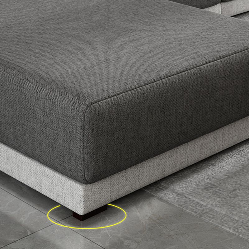 Modern Cushions Pillow Top Arm Sectional with Slipcovered for Living Room Clearhalo 'furn' 'furn_sectionals' 'Furniture' 'furniture_sectionals' 'kitchen' 'kitchen_sectionals' 'Living Room Furniture' 'Sectionals' 1200x1200_e8754c48-f97c-4b2a-a6bf-7c87f6cd9a7a