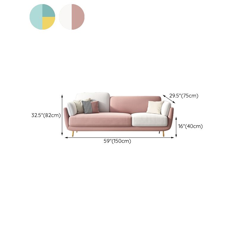 Scandinavian Hair Pin Legs Sofa Pillow Top Arm Seating for Apartment