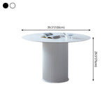 Sintered Stone Top Round Table for Restaurant Modern Kitchen Table with Pedestal Base Clearhalo ' dining_table' 'Dining Tables & Seating' 'Dining Tables' 'furn' 'furn_dining_table' 'Furniture' 'furniture_dining_table' 'Kitchen & Dining Furniture' 'kitchen&dining_furn' 'kitchen' 'kitchen_dining_table' 1200x1200_e87944fb-f964-4ef0-a393-e5781ccc8a35
