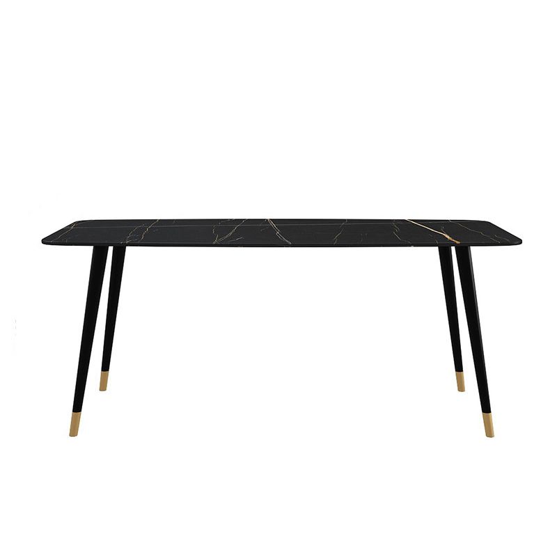 Industrial Sintered Stone Dining Table Rectangle Table with 4 Legs Clearhalo 'Dining Tables & Seating' 'Dining Tables' 'dining_table' 'furn' 'furn_dining_table' 'Furniture' 'Kitchen & Dining Furniture' 1200x1200_e879aa0c-8b7f-4850-a677-d515b1a532a6