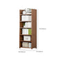 Contemporary Closed Back Bookcase Standard Engineered Wood Bookshelf