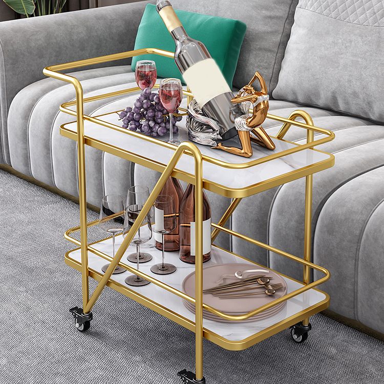 Mesa de preparación moderna de 29.92 "H HABLA RECTANGULA DE METAL