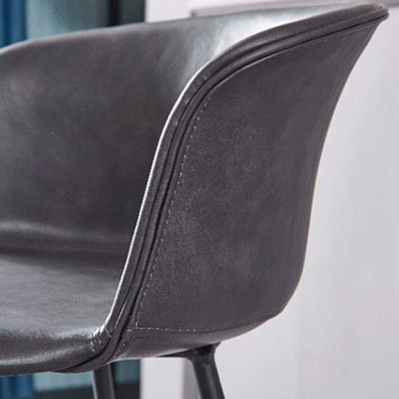 Restaurant Low Back Bar Stool Modern Leather Footrest Counter Height Stool Clearhalo 'Bar Furniture' 'Bar Stools' 'bar_stools' 'furn' 'furn_bar_stools' 'furniture_bar_stools' 'Kitchen & Dining Furniture' 'kitchen&dining_furn' 'kitchen' 'kitchen_furn' Furniture' 1200x1200_e87bea0d-0324-43df-89cf-a078affdefdc