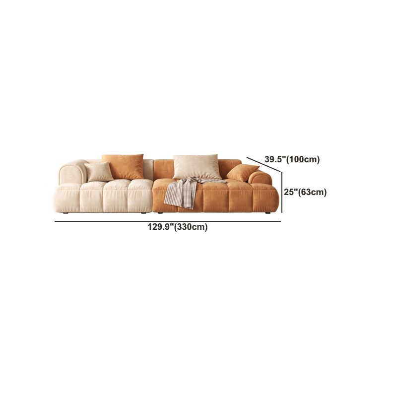 Contemporary Recessed Arm Standard Sofa Cushions Seating for Apartment