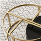 Frame Oval Coffee Table Glam Nesting Coffee Table Set with Drawer Clearhalo 'Coffee & Accent Tables' 'Coffee Tables' 'coffee_tables' 'furn' 'furn_coffee_tables' 'Furniture' 'Living Room Furniture' 1200x1200_e87dea4b-3c73-4dbc-b17f-99c2406bc189