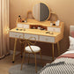 Scandinavian Wooden Dressing Table Mirror Make-up Vanity with Drawers Clearhalo 'Bedroom Furniture' 'furn' 'furn_makeup_vanities' 'Furniture' 'Makeup Vanities' 'makeup_vanities' 1200x1200_e87ff92f-b1bf-40a0-9857-7af6eb1ff1a0