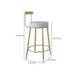 Glam Style Counter Stool Upholstered Bar Stool with Metal Base