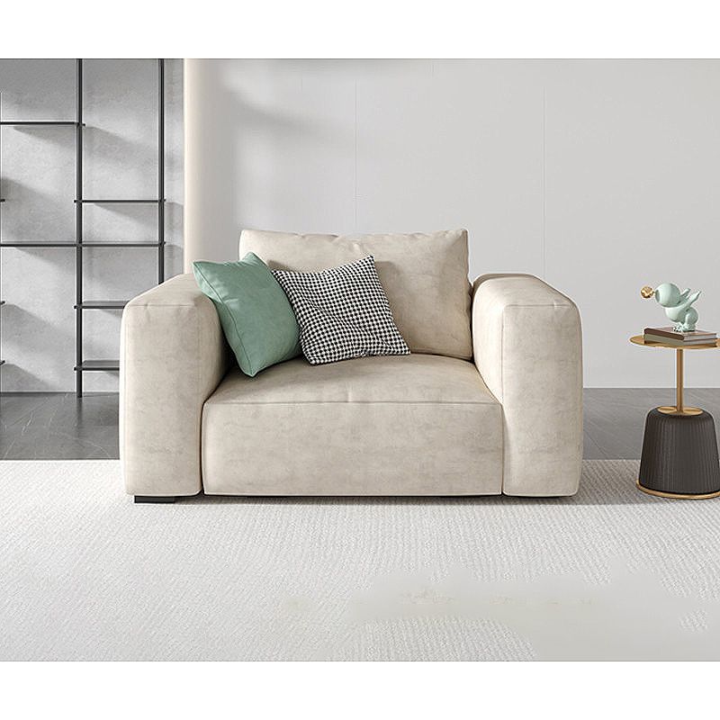 Square Arm Cream Cushion Back Sectional Contemporary Stain-Resistant Sofa Clearhalo 'furn' 'furn_sectionals' 'Furniture' 'furniture_sectionals' 'kitchen' 'kitchen_sectionals' 'Living Room Furniture' 'Sectionals' 1200x1200_e882a222-4c0b-4a26-b2ce-f37209eec217