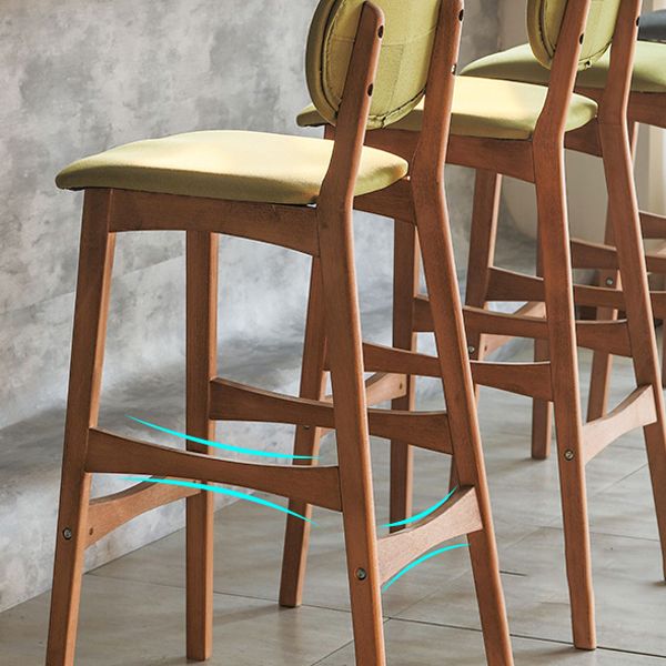 Scandinavia Style Bar-stool Wooden Legs Full Back for Kitchen Bar Clearhalo 'Bar Furniture' 'Bar Stools' 'bar_stools' 'furn' 'furn_bar_stools' 'furniture_bar_stools' 'Kitchen & Dining Furniture' 'kitchen&dining_furn' 'kitchen' 'kitchen_furn' Furniture' 1200x1200_e8833af0-2eb2-4835-aa62-4ee9d9e113e0