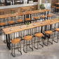 Modern 1/9 Pieces Bar Table Set Rectangle Wood Counter Table with Stools for Balcony Clearhalo 'Bar Furniture' 'furn' 'furn_home_bar_bar_sets' 'Furniture' 'Home Bars & Bar Sets' 'home_bar_bar_sets' 'Kitchen & Dining Furniture' 1200x1200_e884470c-c5fd-4ba8-81e6-156ef001a715