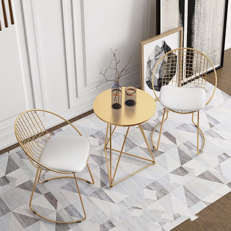 Metal Counter Table Set 1/2/3 Pieces Contemporary Round Pub Table Set Clearhalo 'Bar Furniture' 'furn' 'furn_home_bar_bar_sets' 'Furniture' 'Home Bars & Bar Sets' 'home_bar_bar_sets' 'Kitchen & Dining Furniture' 1200x1200_e8858f89-2f80-42cf-af8d-3d007518d76f