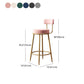 Nordic Style Upholstered Fabric Stools Armless Round Barstools for Home Use Clearhalo 'Bar Furniture' 'Bar Stools' 'bar_stools' 'furn' 'furn_bar_stools' 'Furniture' 'furniture_bar_stools' 'Kitchen & Dining Furniture' 1200x1200_e886150a-491c-4cd2-a910-c43c70c806ff