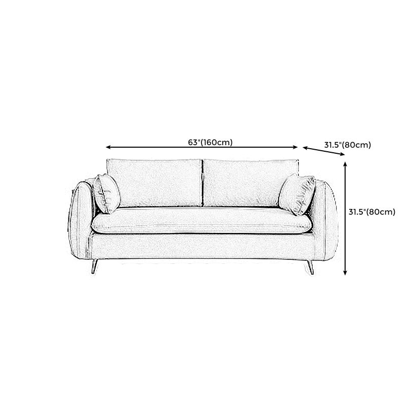 Faux Leather Square Arm Loveseat Sewn Pillow Back Sofa with Storage Clearhalo 'furn' 'furn_sofas' 'Furniture' 'furniture_sofas' 'Living Room Furniture' 'Sofa' 'sofas' 1200x1200_e887111b-6584-4a68-aca0-924bb47e4cc6