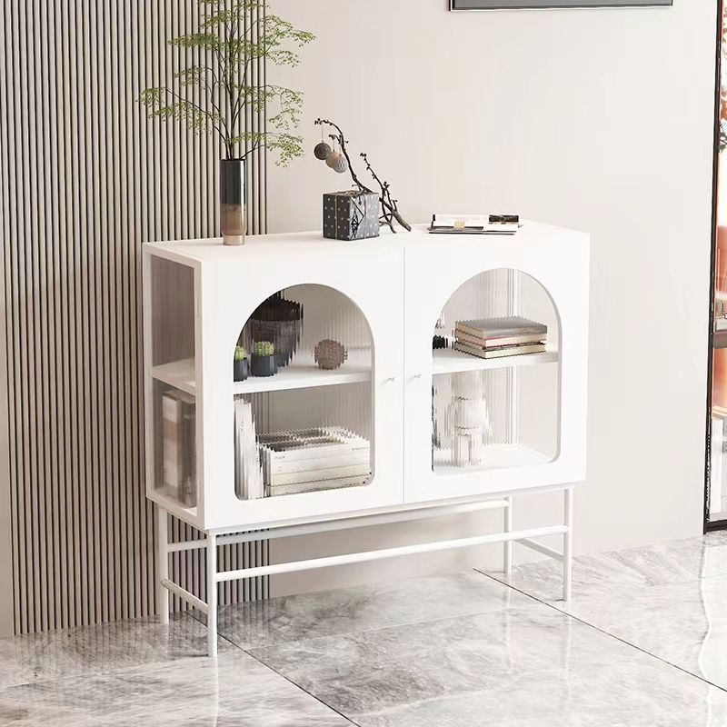 Metallic Finish Contemporary Dining Server Kitchen Sideboard with Cabinets Clearhalo 'buffet_sideboard' 'Buffets & Sideboards' 'furn' 'furn_buffet_sideboard' 'Furniture' 'Kitchen & Dining Furniture' 1200x1200_e8871145-5351-4255-9421-c001a29fccf2