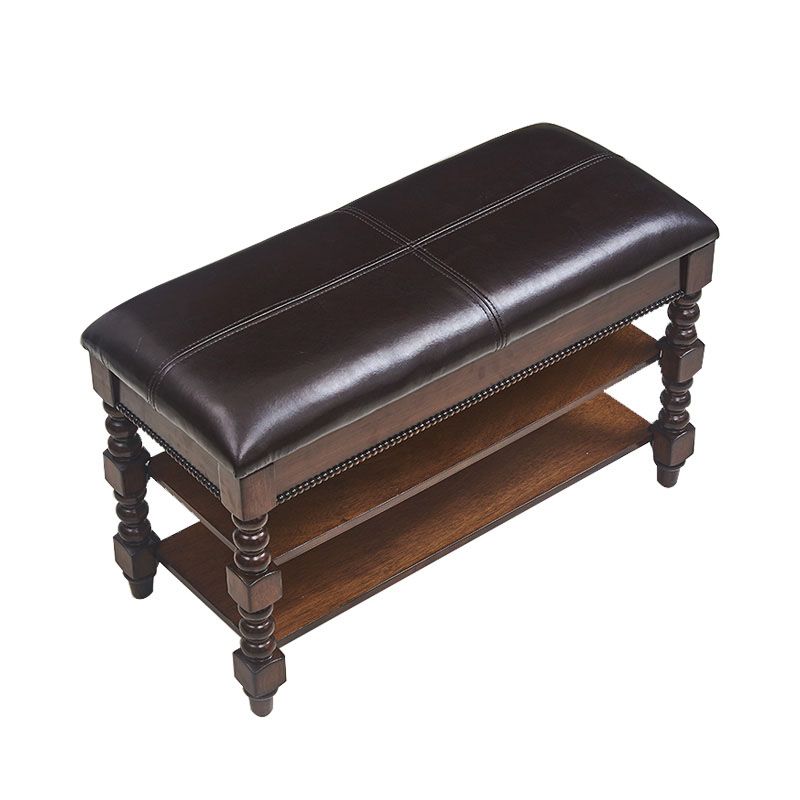 13.65 Inch W Traditional Bench Solid Wood Entryway Bench with Upholstered Clearhalo 'Benches' 'Chairs & Seating' 'furn' 'furn_benches' 'Furniture' 'Living Room Furniture' 1200x1200_e8876f83-9bbf-487a-874b-a436c15c5310