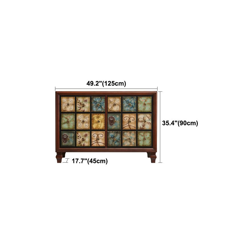 Stile tradizionale torace marrone per il petto di stoccaggio in legno massiccio con multi cassetti