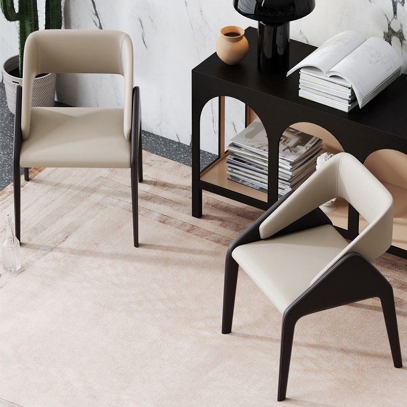 Modern Style Arm Chair Metal Open Back Dining Room Chair for Kitchen Clearhalo 'Dining Chairs' 'Dining Tables & Seating' 'dining_chair' 'furn' 'furn_dining_chair' 'Furniture' 'Kitchen & Dining Furniture' 1200x1200_e8878c11-76eb-4391-b7f9-ad7e4187898e