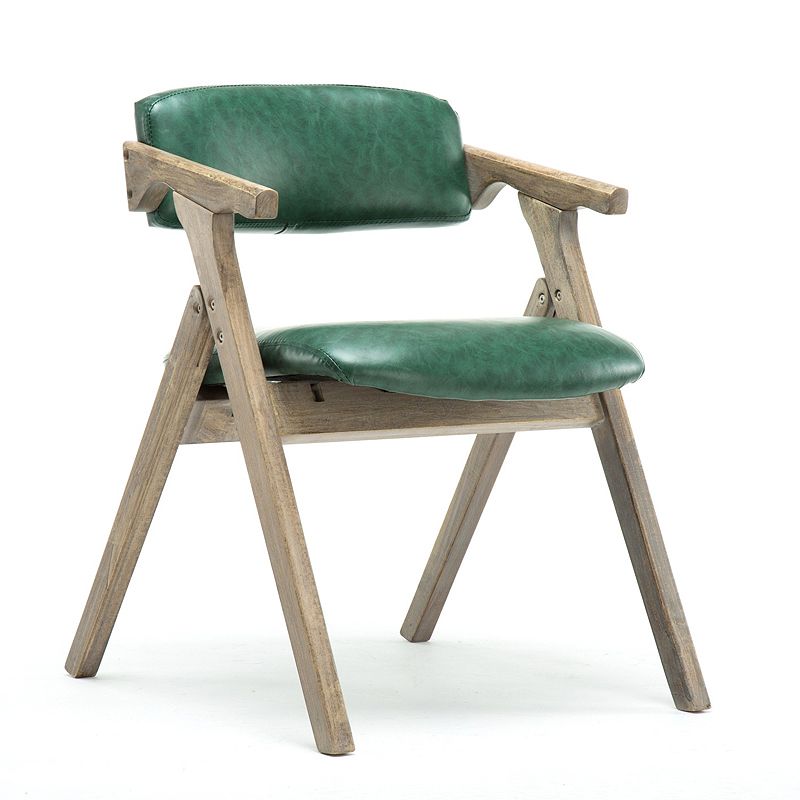 Foldable Dining Arm Chair Open Back Upholstered Armchair with Wood Legs Clearhalo ' kitchen&dining_furn' 'Dining Chairs' 'Dining Tables & Seating' 'dining_chair' 'furn' 'furn_dining_chair' 'Furniture' 'furniture_dining_chair' 'Kitchen & Dining Furniture' 'kitchen' 1200x1200_e888c5d7-723d-415f-808d-f46057fa57b0